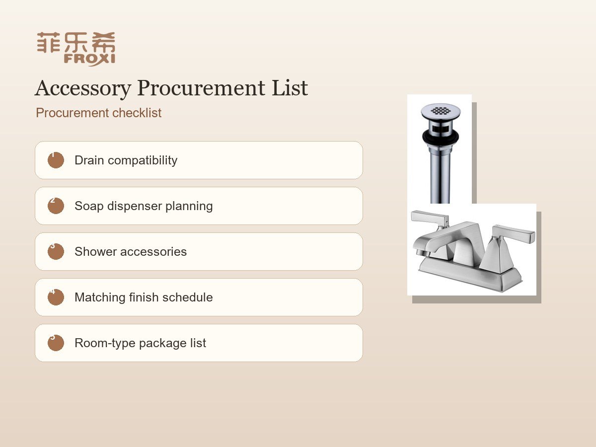 kitchen and bathroom accessories procurement checklist