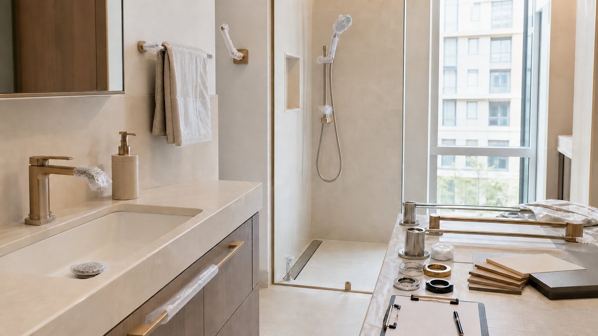faucet accessory finish protection during construction and handover