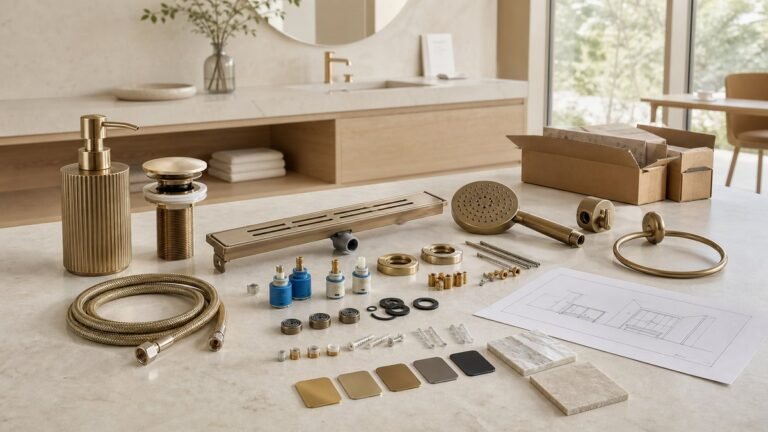 faucet finish sample and installation hardware kits for project approvals