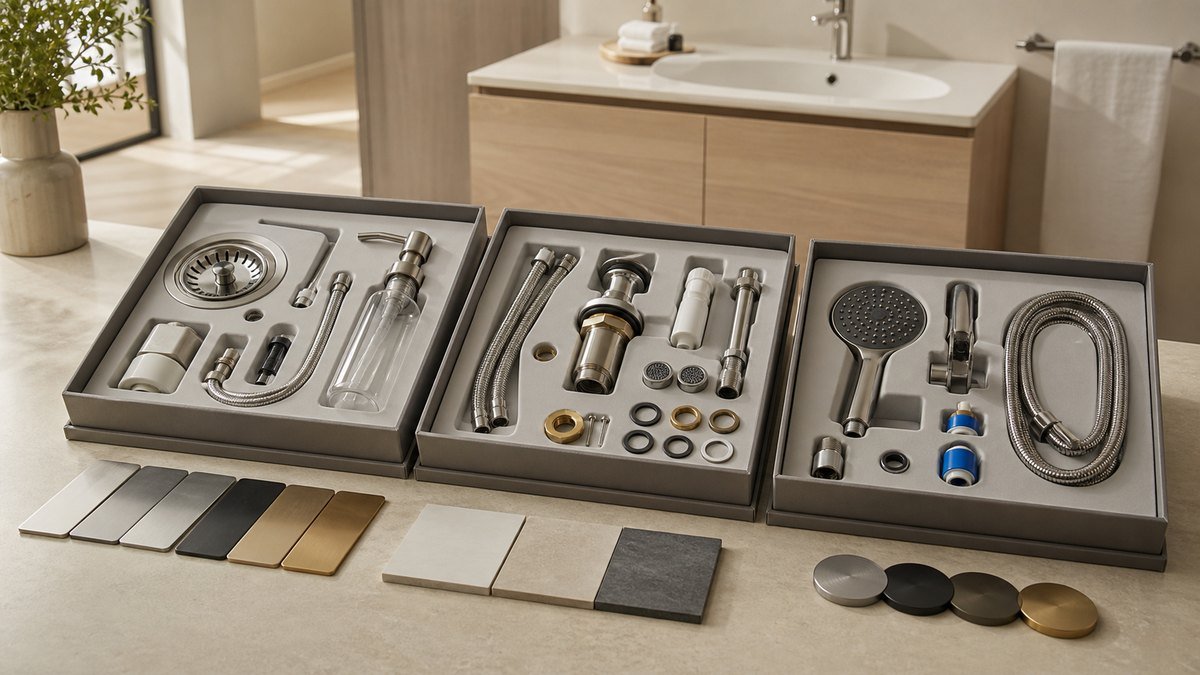 kitchen bathroom accessory reorder kits with drains hoses cartridges and finishes