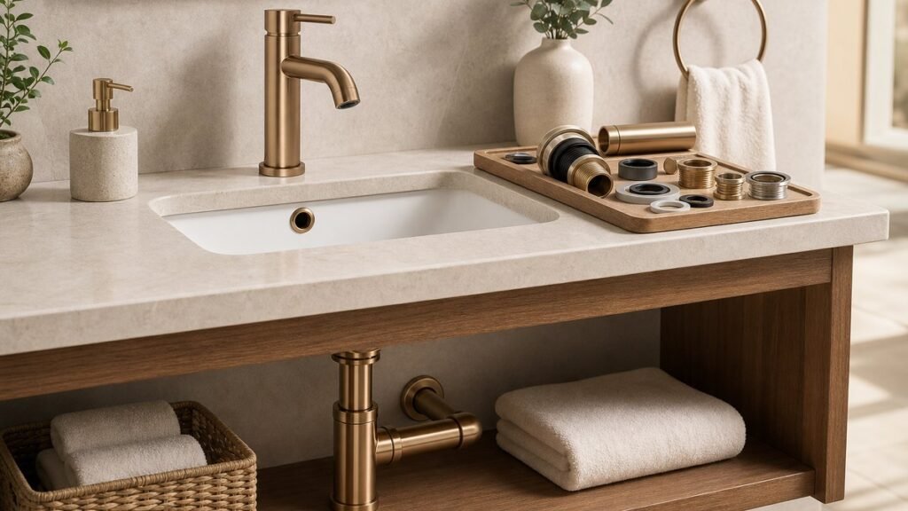basin drain overflow and bottle trap compatibility for bathroom projects