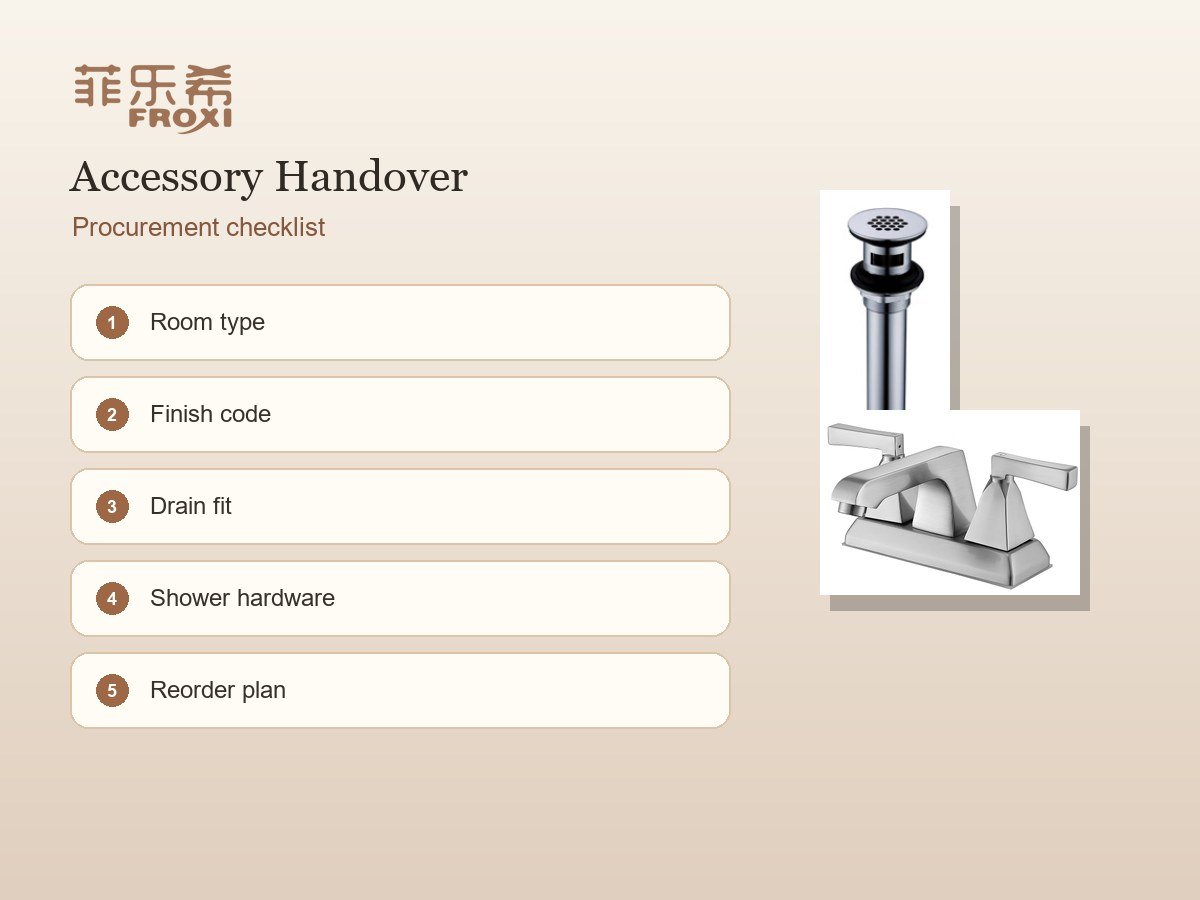drain and shower accessories handover checklist for project buyers