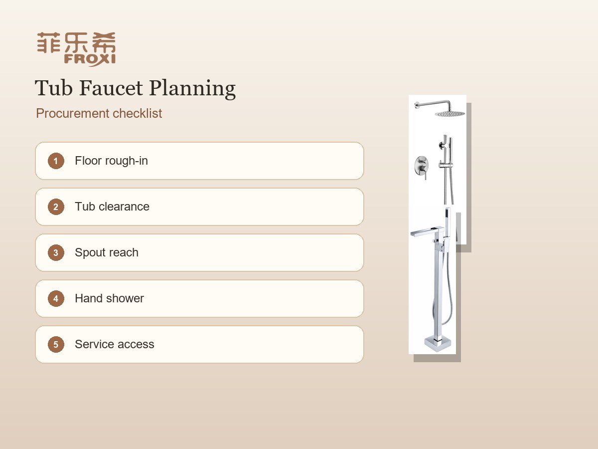 freestanding tub faucet planning checklist for hotel suites and villas