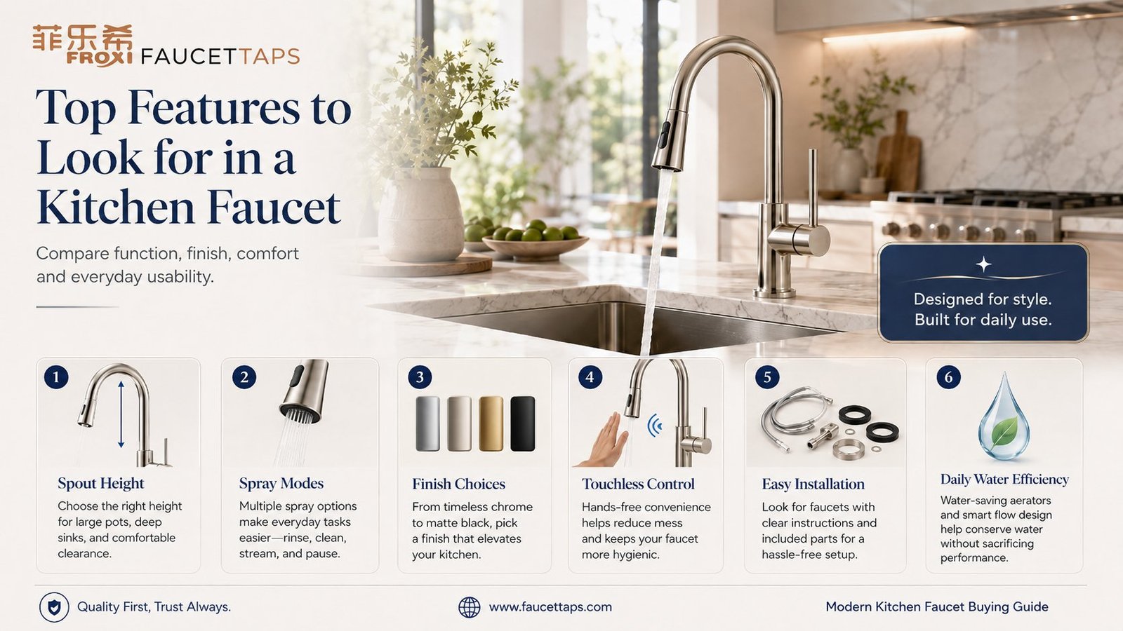 kitchen sink faucet finish and installation comparison