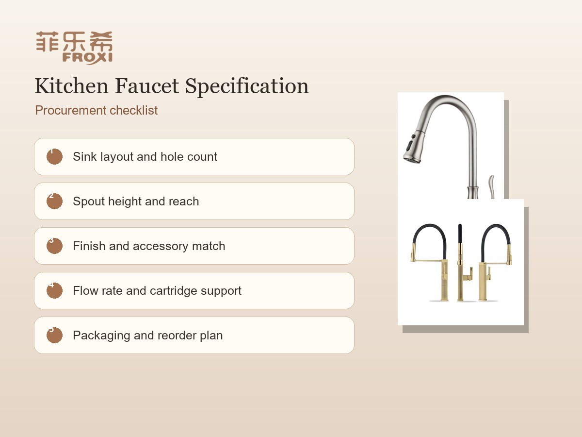 kitchen sink faucet specification checklist for apartments and hotels