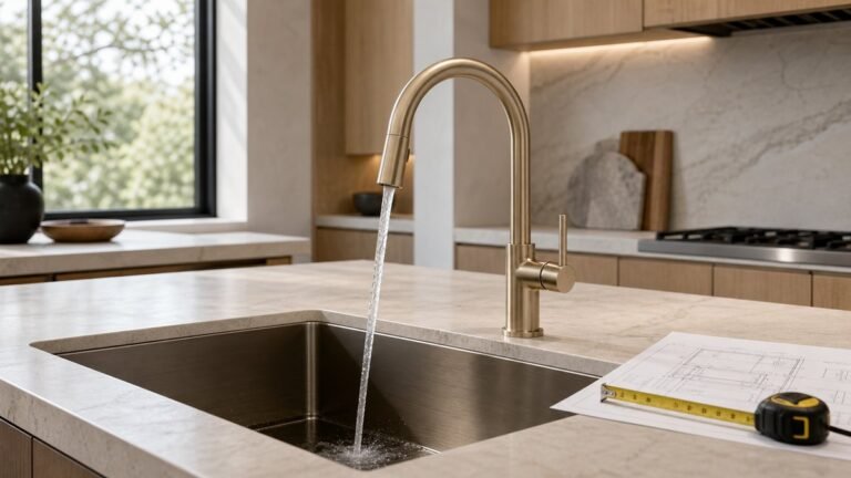 kitchen faucet spout reach and sink geometry for project specifications