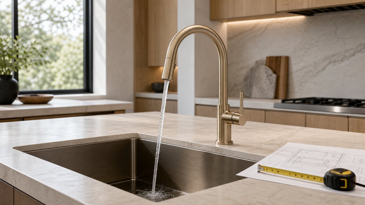 kitchen faucet spout reach and sink geometry for project specifications