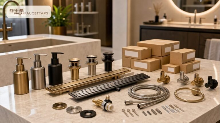 finish matched kitchen and bathroom accessories bundle