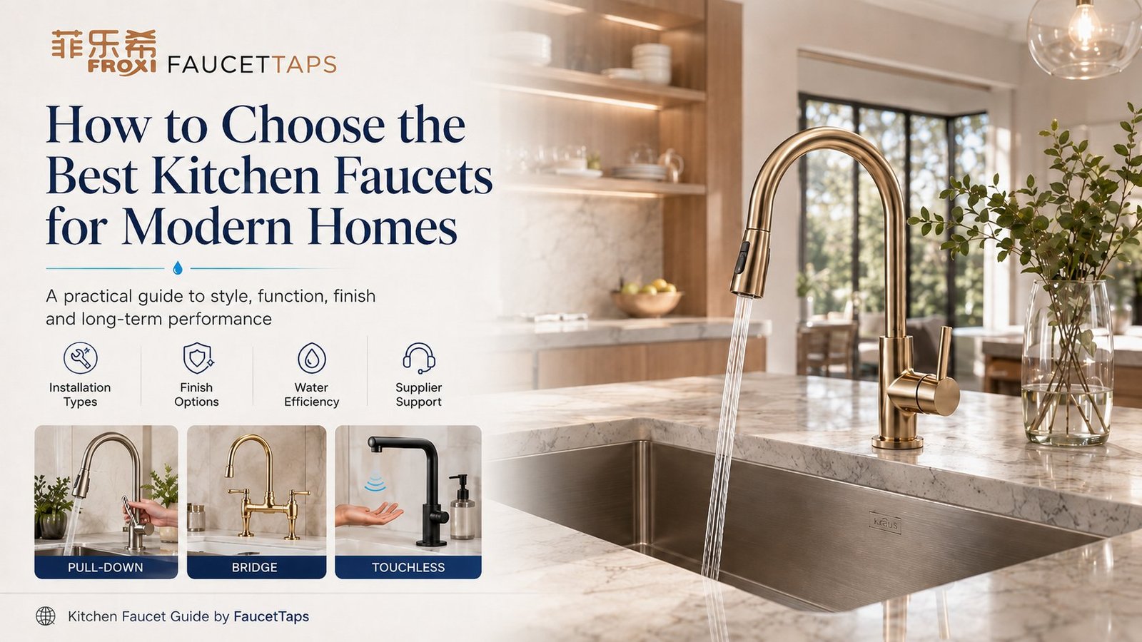 modern kitchen faucets in premium kitchen design