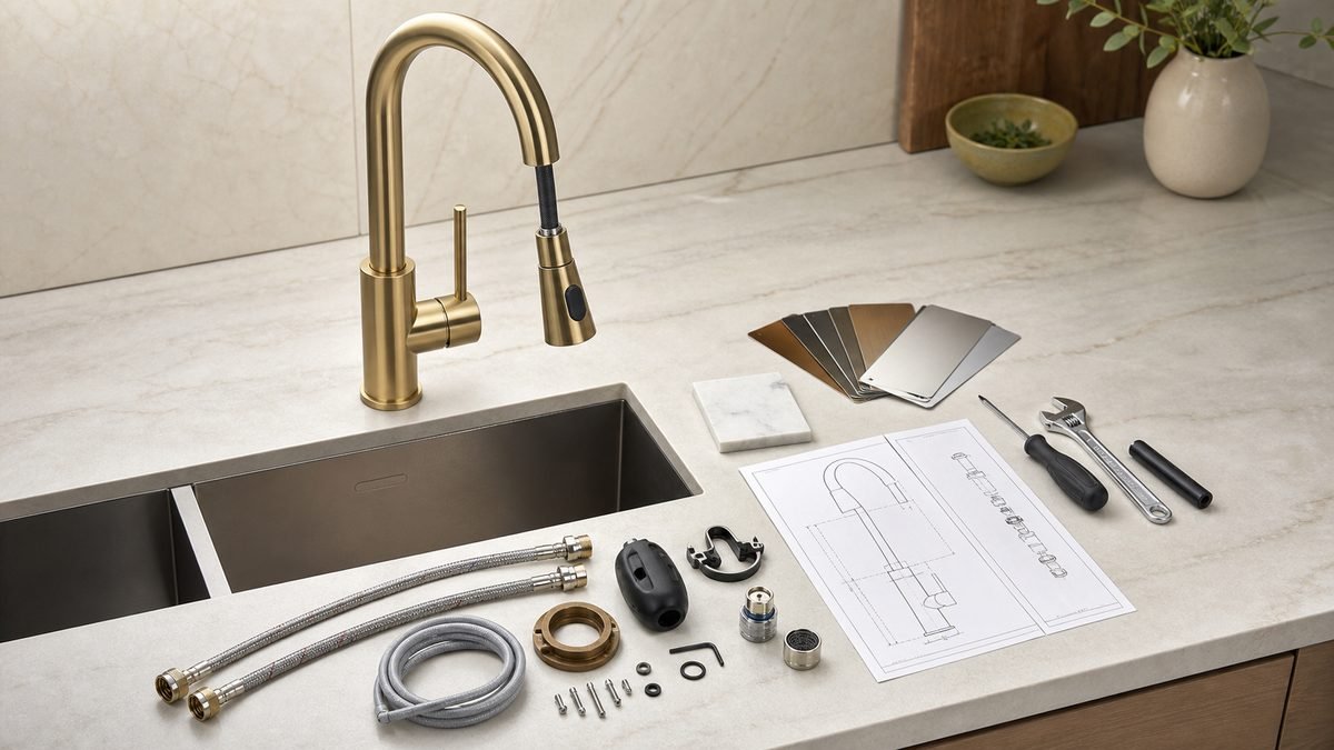 pull-down faucet installation checklist for island kitchens