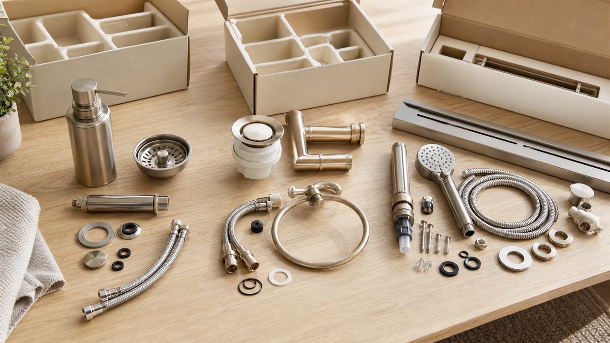 room type accessory kits with drains soap dispenser hoses cartridge and hardware