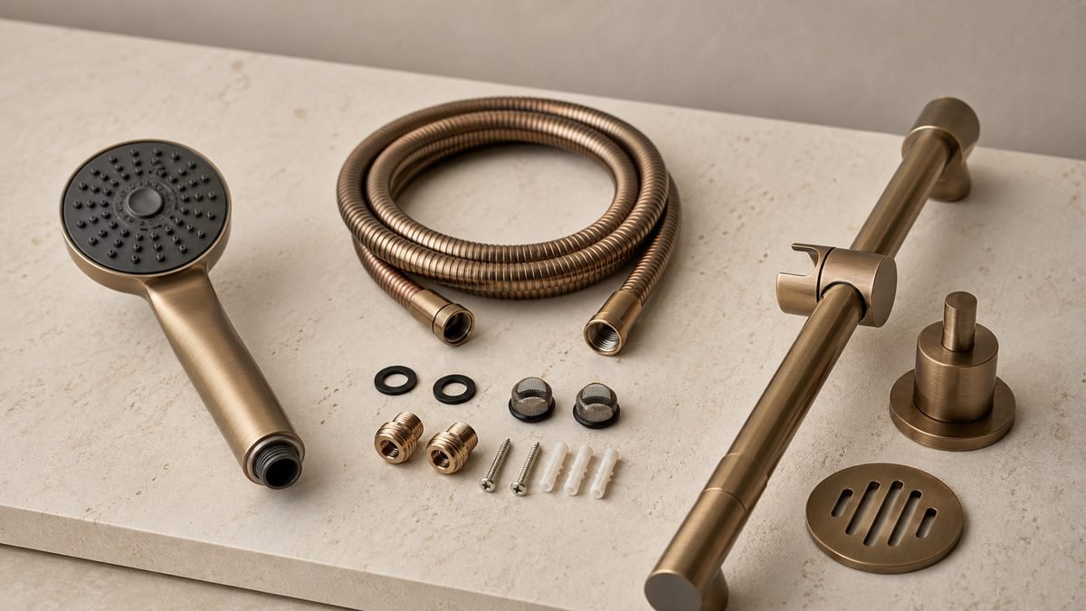 shower hose and slide-bar spare parts planning for a premium B2B specification