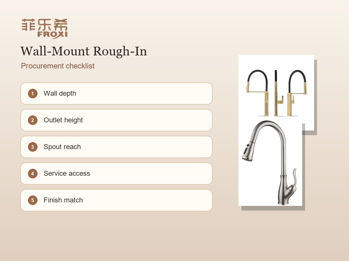 wall mounted kitchen faucet rough-in checklist for compact kitchen projects